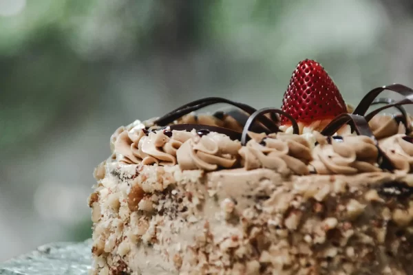 Bolo de Frutas com Nozes e Chantily